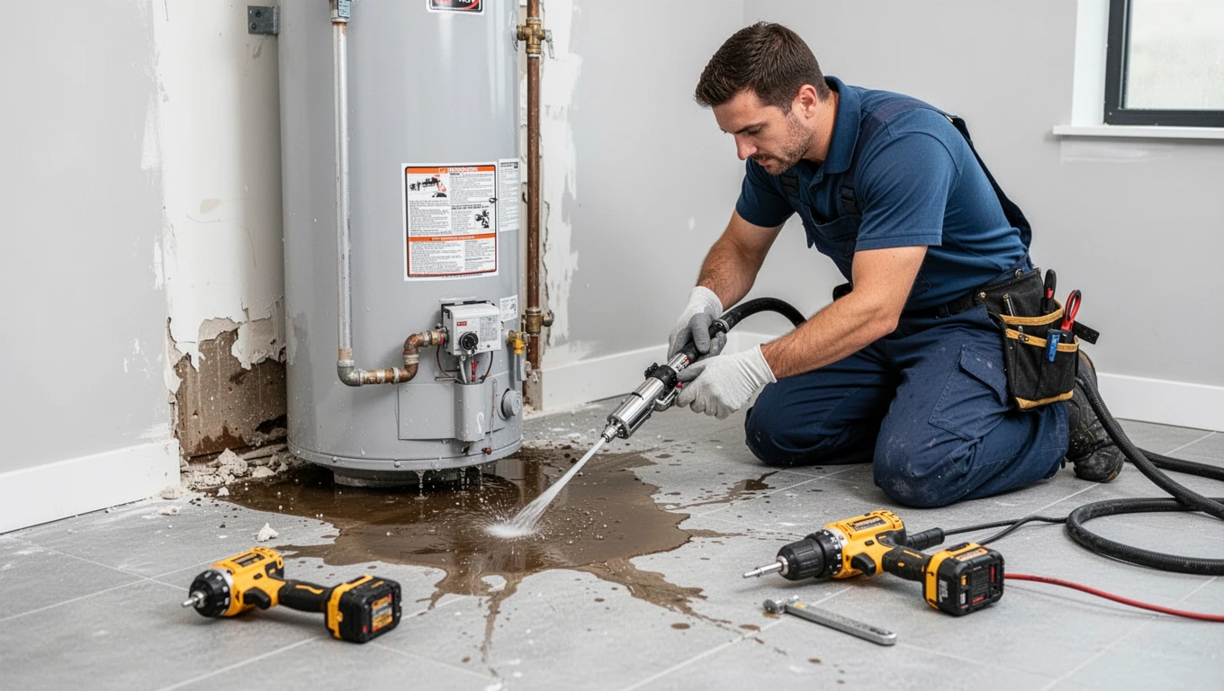 Water Heater Leak Cleanup