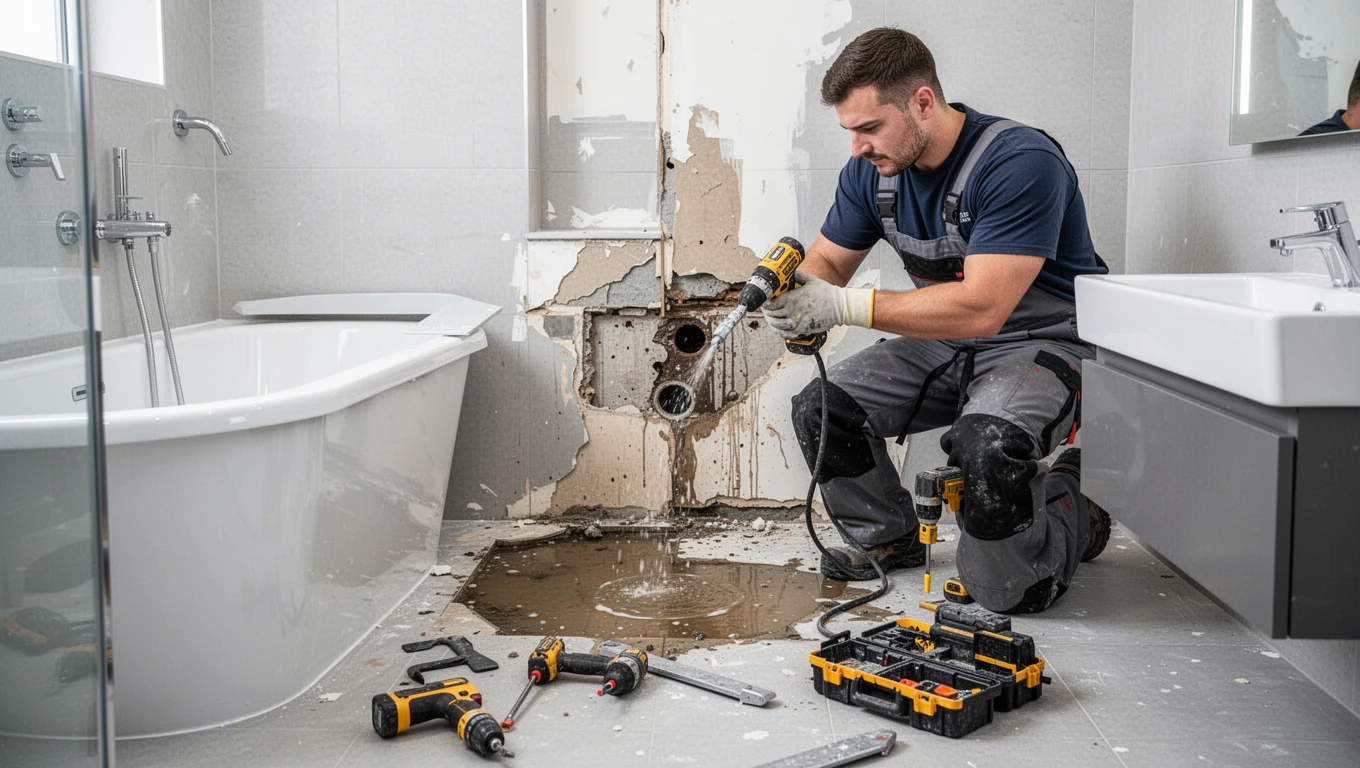 Bathroom Water Damage Repair