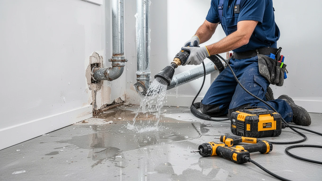 Frozen Pipe Water Cleanup
